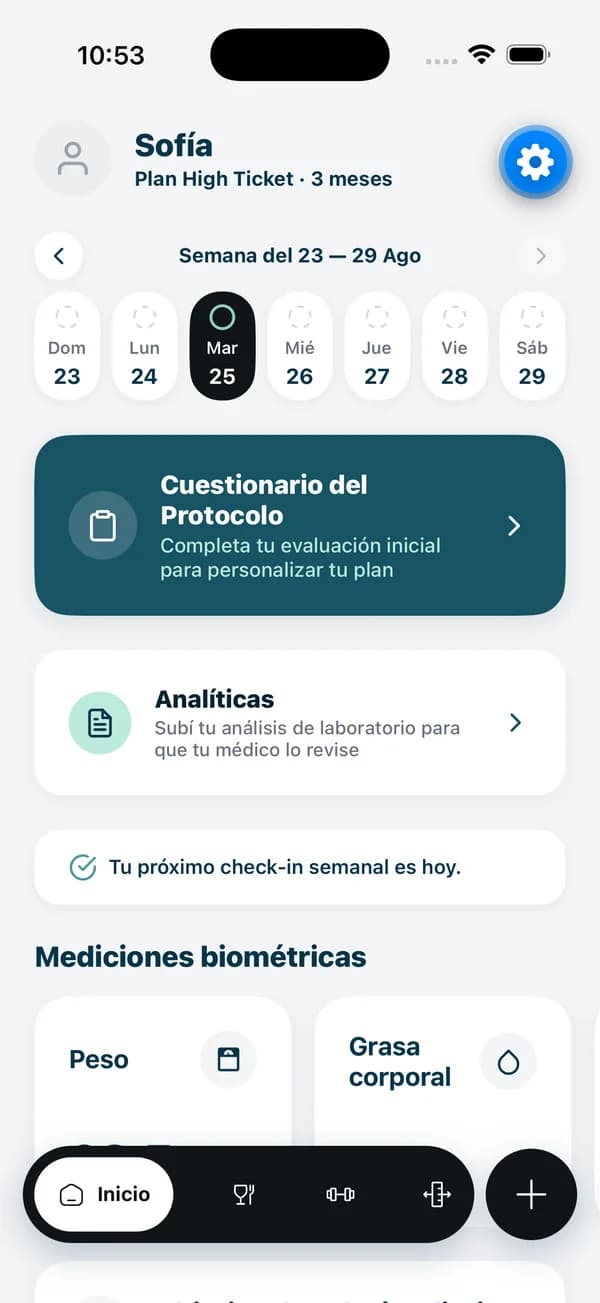 Pantalla de inicio de la app del Protocolo Gándara